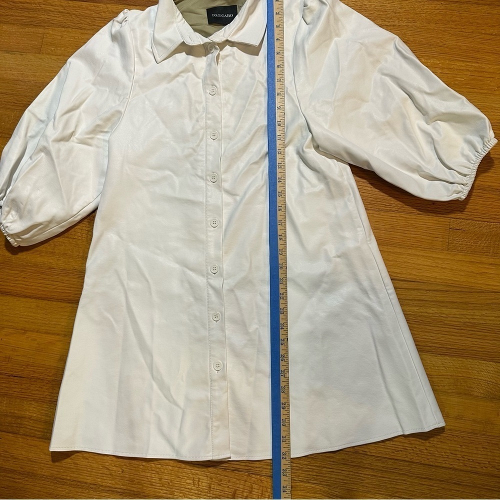 DOLCE CABO SOFT FAUX SUEDE DRESS - CREME/White  size XS(b2 - Picture 4 of 12